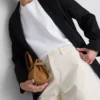 Pantaloni utilitari cu croi evazat, cu conținut ridicat de bumbac Pantaloni utilitari cu croi evazat, cu conținut ridicat de bumbac