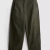 Pantaloni utilitari cu croi evazat, cu conținut ridicat de bumbac Pantaloni utilitari cu croi evazat, cu conținut ridicat de bumbac