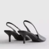 Pantofi cu toc înalt din imitație de piele, cu baretă în spate