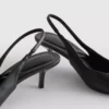 Pantofi cu toc înalt din imitație de piele, cu baretă în spate
