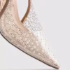 Pantofi cu Toc înalt și baretă din spate „Diamanta”, cu perle artificiale