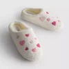 Papuci de Casă din fleece cu inimioare Papuci de Casă din fleece cu inimioare