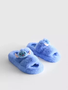 Papuci de Casă pufoși cu două curele „Stitch” de la Disney