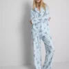 Pijamale boyfriend cu dungi Stitch de la Disney Pijamale boyfriend cu dungi Stitch de la Disney