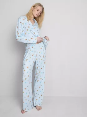 Pijamale boyfriend cu imprimeu Ice Age
