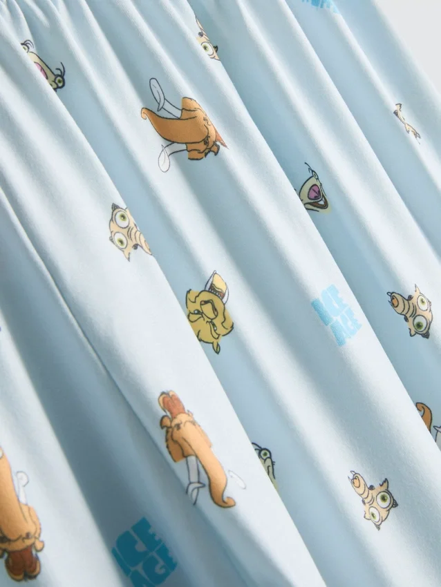 Pijamale boyfriend cu imprimeu Ice Age Pijamale boyfriend cu imprimeu Ice Age
