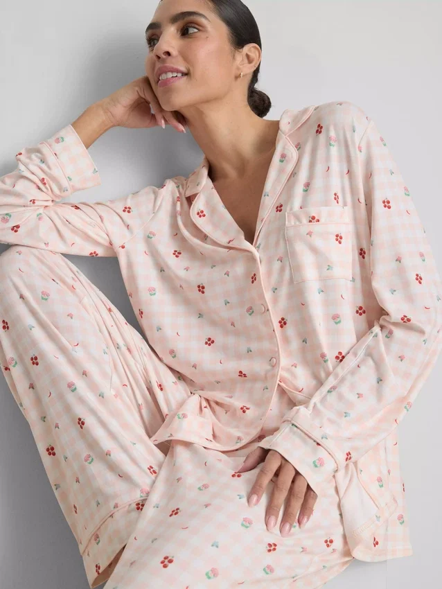 Pijamale boyfriend cu imprimeu în carouri Stacey Solomon Pijamale boyfriend cu imprimeu în carouri Stacey Solomon