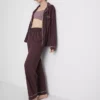Pijamale boyfriend din jersey cu bordură Pijamale boyfriend din jersey cu bordură