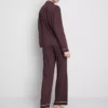 Pijamale boyfriend din jersey cu bordură Pijamale boyfriend din jersey cu bordură