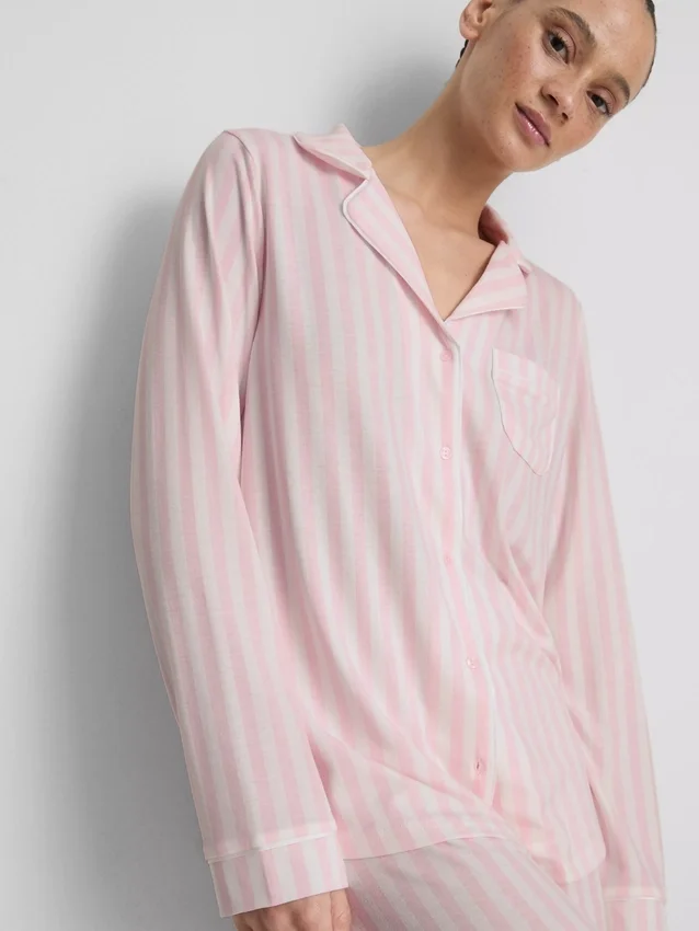 Pijamale „boyfriend” din jersey cu dungi Pijamale „boyfriend” din jersey cu dungi