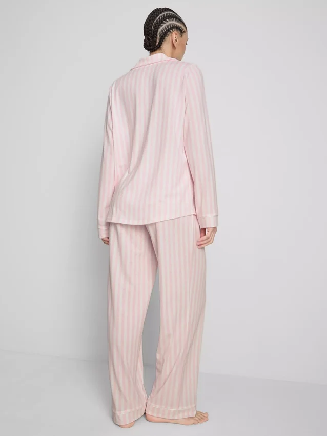 Pijamale „boyfriend” din jersey cu dungi Pijamale „boyfriend” din jersey cu dungi