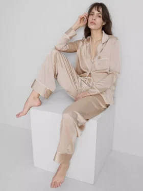 Pijamale „boyfriend” din satin