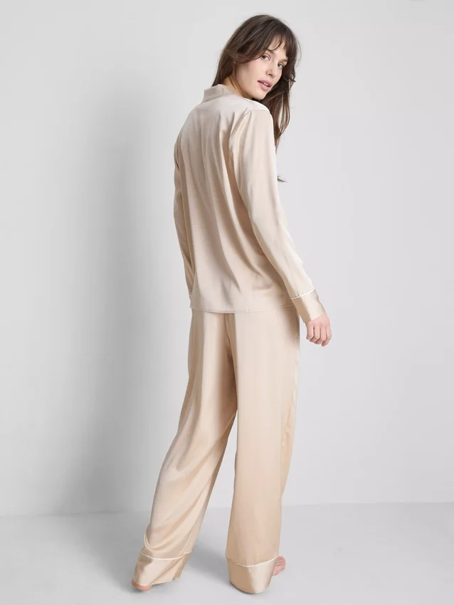 Pijamale „boyfriend” din satin Pijamale „boyfriend” din satin