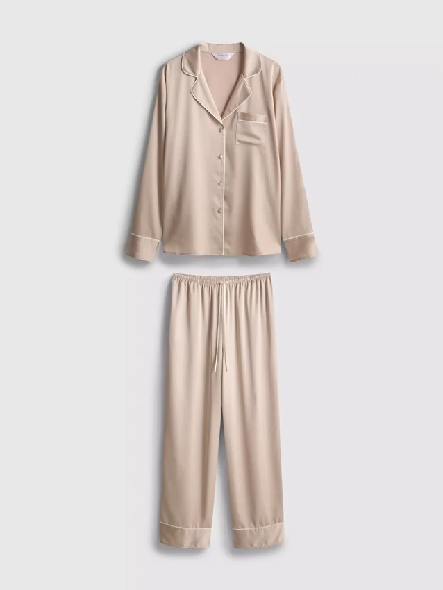 Pijamale „boyfriend” din satin Pijamale „boyfriend” din satin