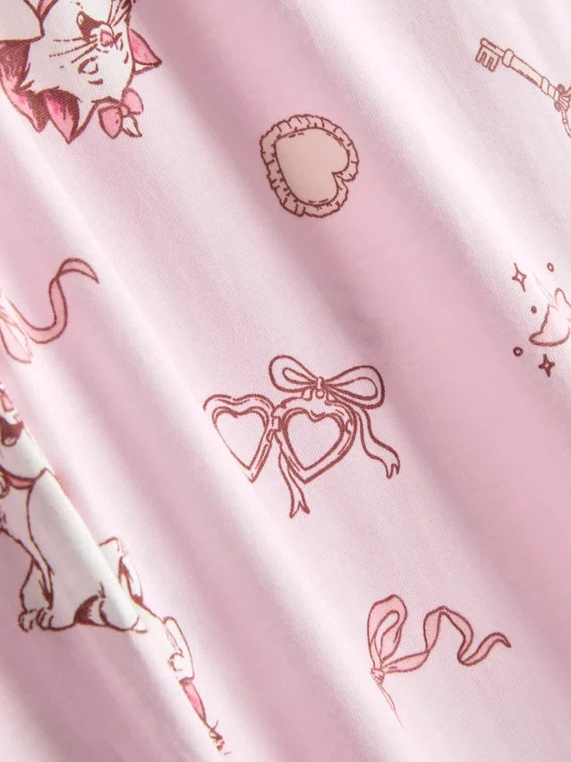 Pijamale cu imprimeu grafic Marie din filmul Disney „Aristocrații” Pijamale cu imprimeu grafic Marie din filmul Disney „Aristocrații”