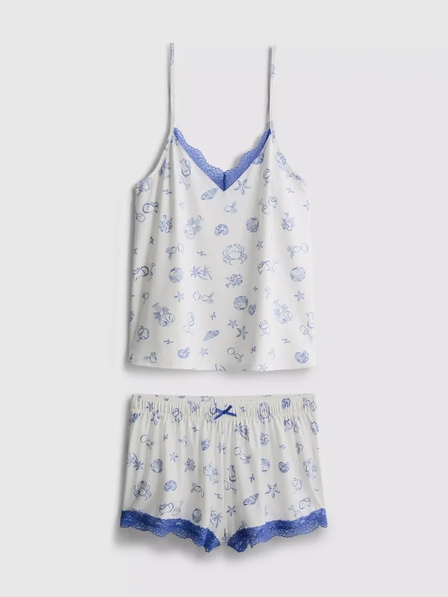 Pijamale cu pantaloni scurți și maiou Pijamale cu pantaloni scurți și maiou