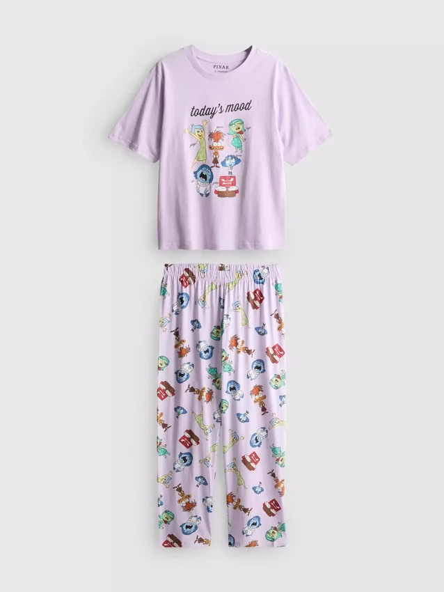 Pijamale cu personaje și imprimeu „Inside Out” de la Disney Pixar Pijamale cu personaje și imprimeu „Inside Out” de la Disney Pixar