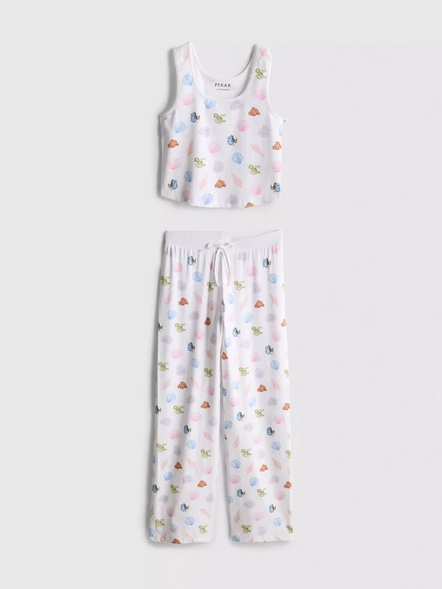 Pijamale cu top tip cami și imprimeu de la Disney Pixar „Finding Nemo”, din țesătură cu conținut ridicat de bumbac Pijamale cu top tip cami și imprimeu de la Disney Pixar „Finding Nemo”, din țesătură cu conținut ridicat de bumbac