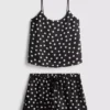 Pijamale cu top tip cami și pantaloni scurți Pijamale cu top tip cami și pantaloni scurți