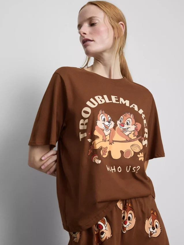 Pijamale din bumbac cu Chip și Dale de la Disney Pijamale din bumbac cu Chip și Dale de la Disney