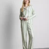 Pijamale din bumbac cu dungi, în stil „boyfriend” Pijamale din bumbac cu dungi, în stil „boyfriend”