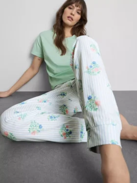 Pijamale din bumbac cu imprimeu