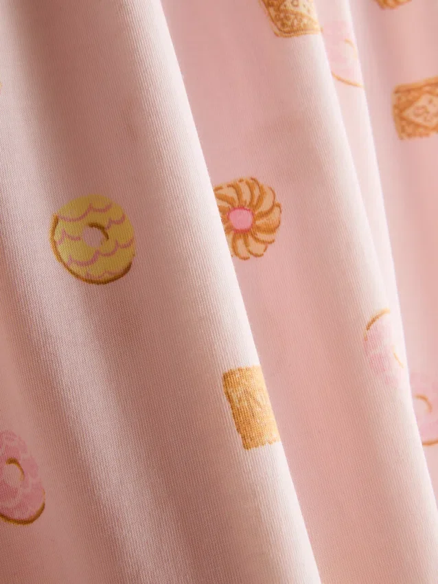 Pijamale din bumbac cu imprimeu Pijamale din bumbac cu imprimeu