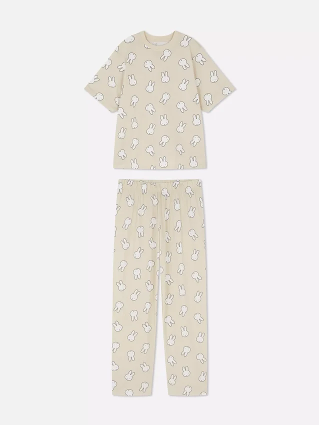 Pijamale din bumbac cu imprimeu Miffy Pijamale din bumbac cu imprimeu Miffy