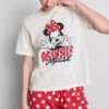 Pijamale din bumbac cu imprimeu Minnie Mouse de la Disney Pijamale din bumbac cu imprimeu Minnie Mouse de la Disney