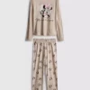 Pijamale din bumbac cu imprimeu Minnie Mouse de la Disney Pijamale din bumbac cu imprimeu Minnie Mouse de la Disney