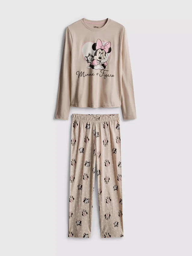 Pijamale din bumbac cu imprimeu Minnie Mouse de la Disney Pijamale din bumbac cu imprimeu Minnie Mouse de la Disney