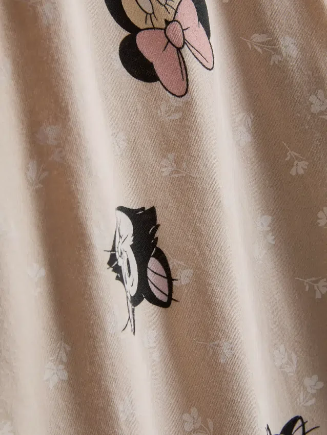 Pijamale din bumbac cu imprimeu Minnie Mouse de la Disney Pijamale din bumbac cu imprimeu Minnie Mouse de la Disney