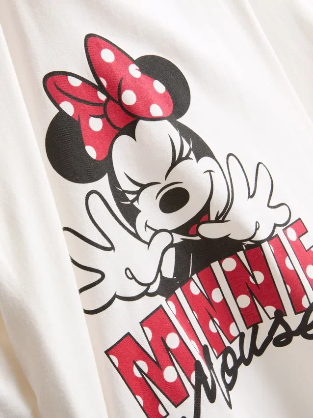 Pijamale din bumbac cu imprimeu Minnie Mouse de la Disney Pijamale din bumbac cu imprimeu Minnie Mouse de la Disney