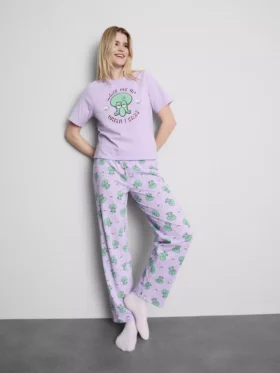 Pijamale din bumbac cu imprimeu SpongeBob SquarePants
