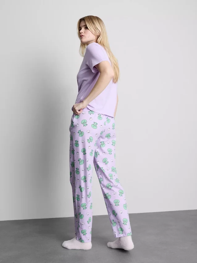 Pijamale din bumbac cu imprimeu SpongeBob SquarePants Pijamale din bumbac cu imprimeu SpongeBob SquarePants