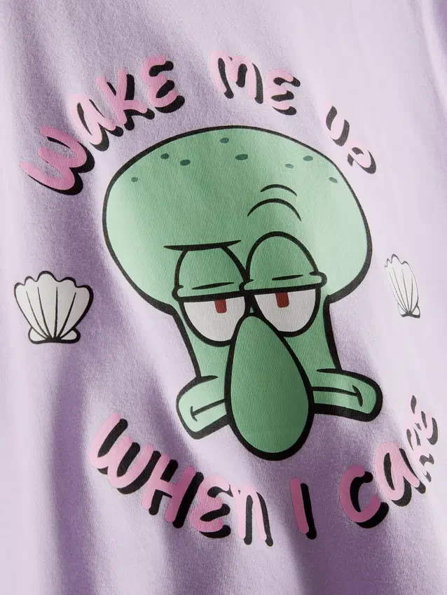 Pijamale din bumbac cu imprimeu SpongeBob SquarePants Pijamale din bumbac cu imprimeu SpongeBob SquarePants