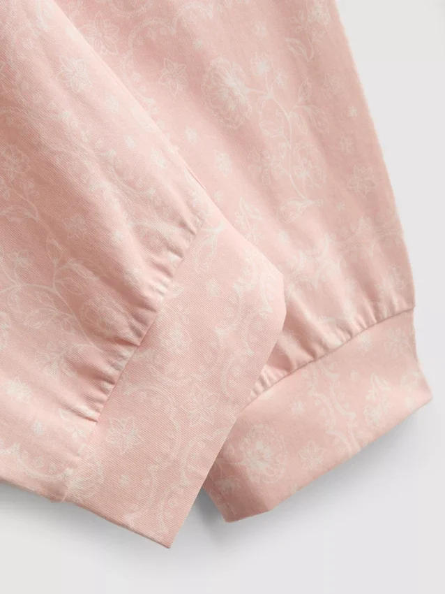 Pijamale din bumbac cu pantaloni scurți și imprimeu Pijamale din bumbac cu pantaloni scurți și imprimeu