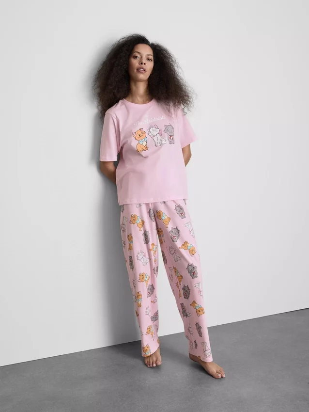 Pijamale din bumbac cu personajul „Aristocrații” de la Disney Pijamale din bumbac cu personajul „Aristocrații” de la Disney