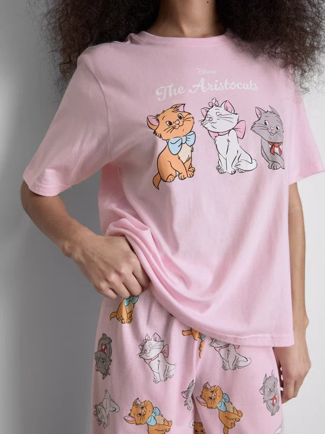 Pijamale din bumbac cu personajul „Aristocrații” de la Disney Pijamale din bumbac cu personajul „Aristocrații” de la Disney