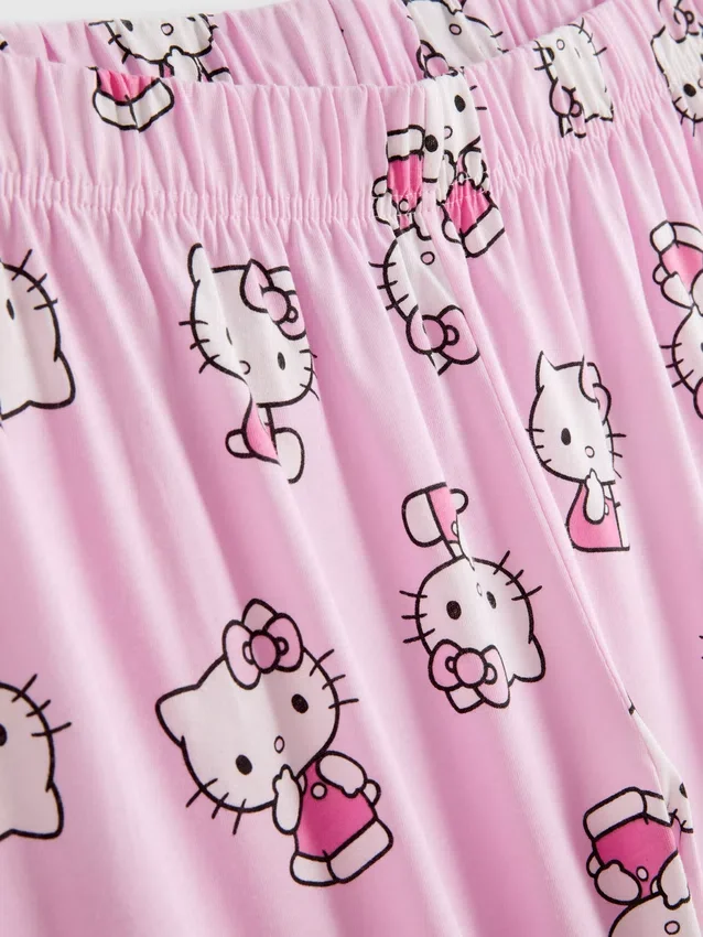 Pijamale din bumbac cu personajul Hello Kitty Pijamale din bumbac cu personajul Hello Kitty