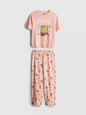 Pijamale din bumbac cu personajul SpongeBob SquarePants