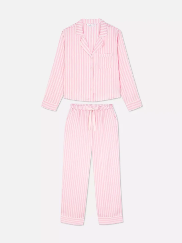Pijamale din satin cu dungi Pijamale din satin cu dungi