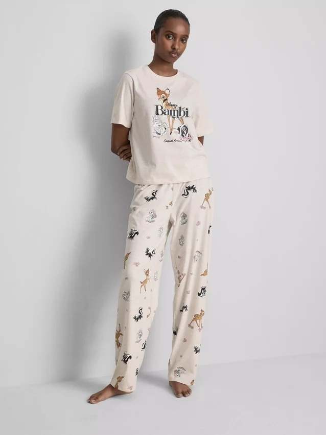 Pijamale Disney din amestec de bumbac cu imprimeu grafic Pijamale Disney din amestec de bumbac cu imprimeu grafic