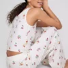Pijamale fără mâneci cu imprimeu Disney Winnie the Pooh, din bumbac bogat