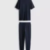 Pijamale lungi cu textură Pijamale lungi cu textură