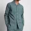 Pijamale lungi din poplin cu dungi Pijamale lungi din poplin cu dungi