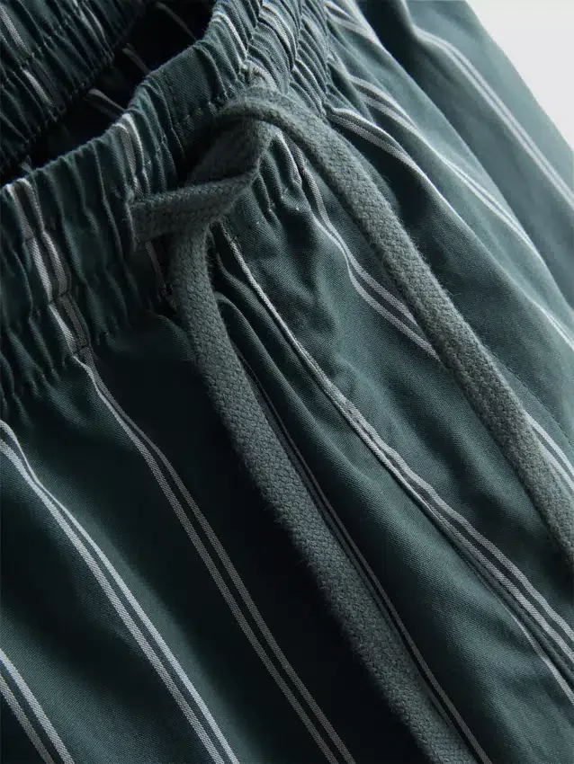 Pijamale lungi din poplin cu dungi Pijamale lungi din poplin cu dungi