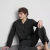 Pijamale lungi din poplin în carouri Pijamale lungi din poplin în carouri