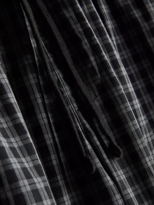 Pijamale lungi din poplin în carouri Pijamale lungi din poplin în carouri