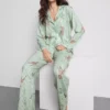 Pijamale în stil „boyfriend” cu dungi, cu Bambi de la Disney